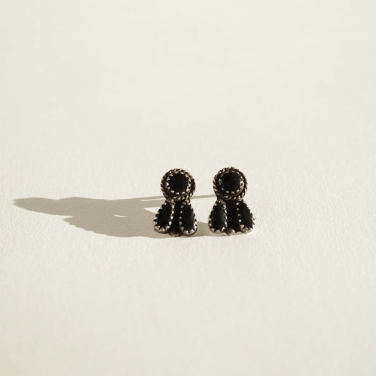 Old Pawn Onyx Earrings