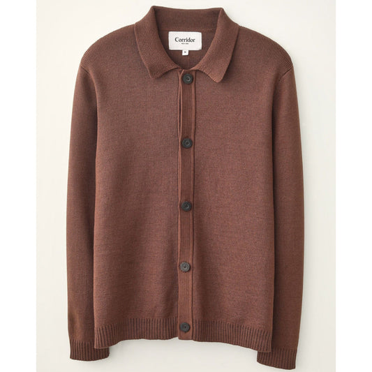 Buttondown Sweater in Brown