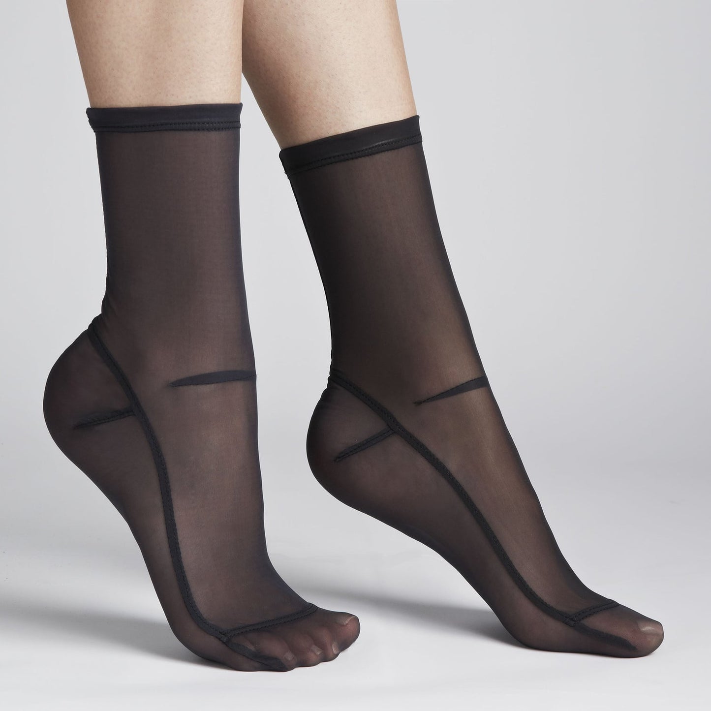 Mesh Socks in Solid Black
