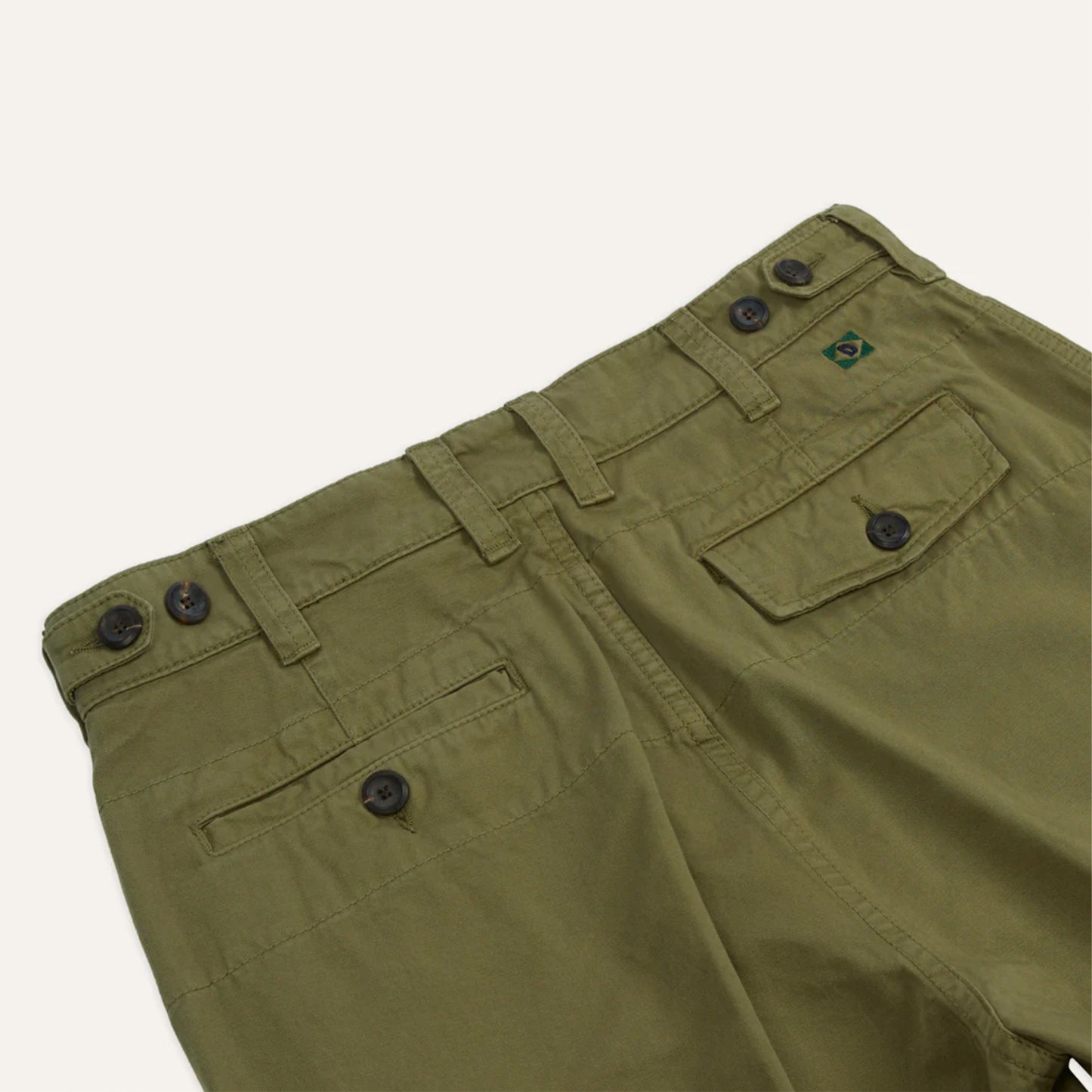 Cotton Flat Front Chino in Olive