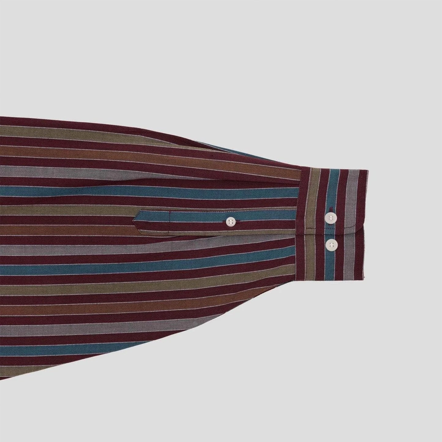 Claude Shirt in Maroon Multi Stripe