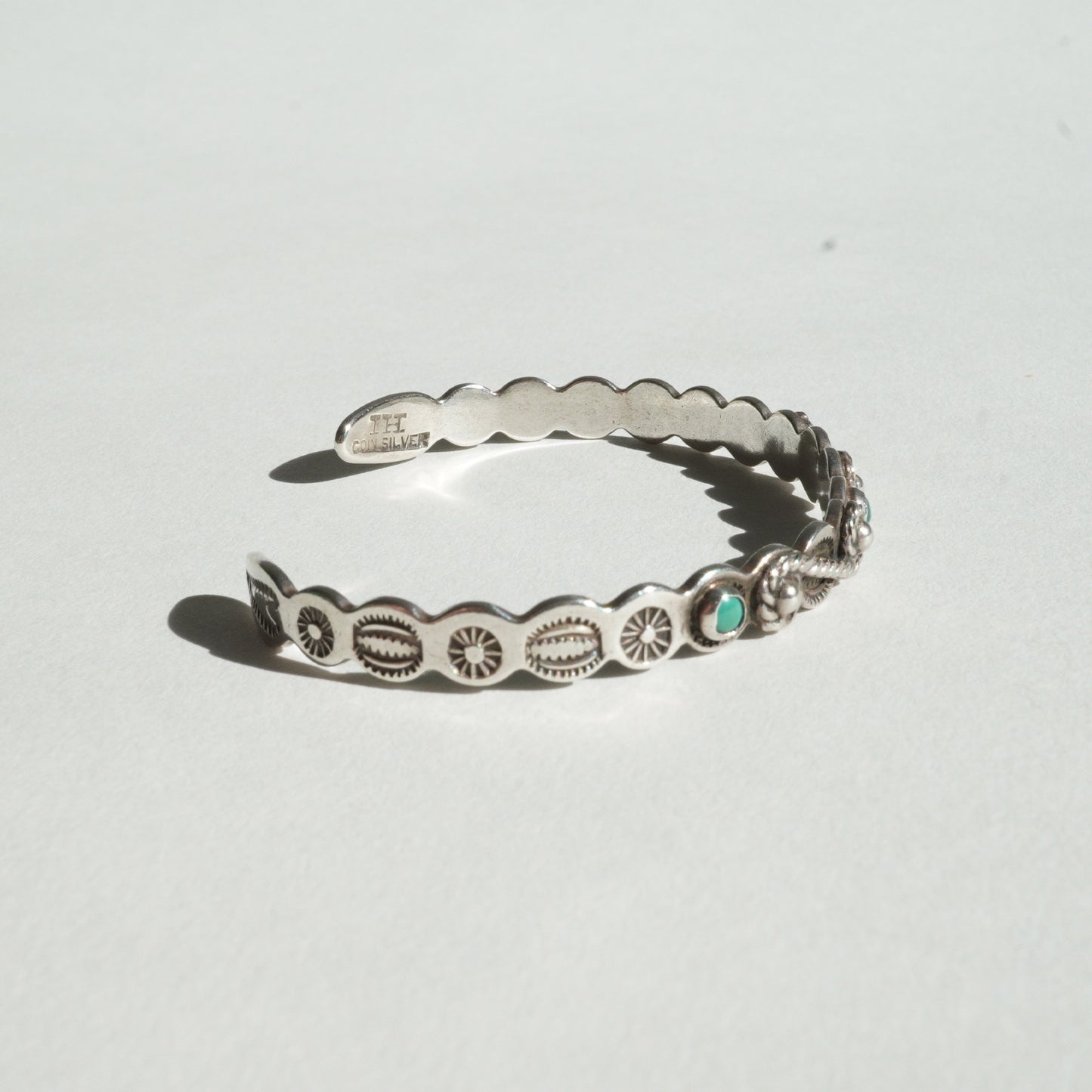 Coin Silver Scallop Edge Cuff