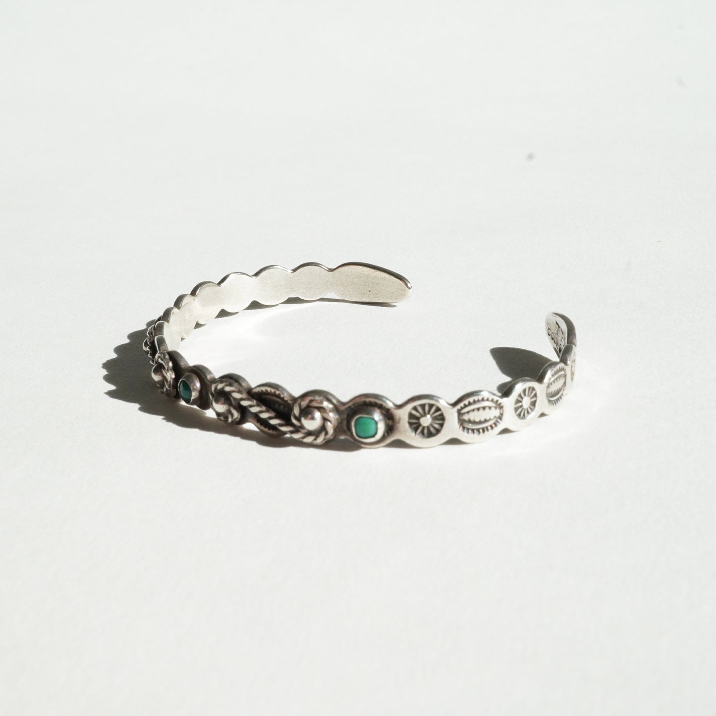 Coin Silver Scallop Edge Cuff