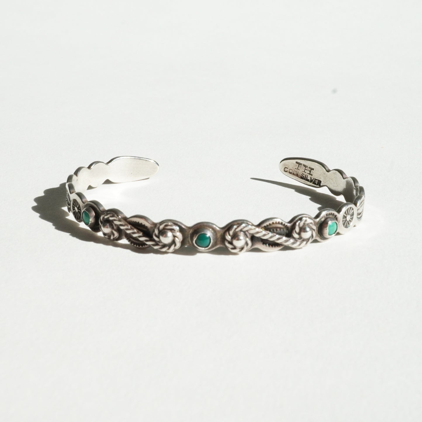 Coin Silver Scallop Edge Cuff