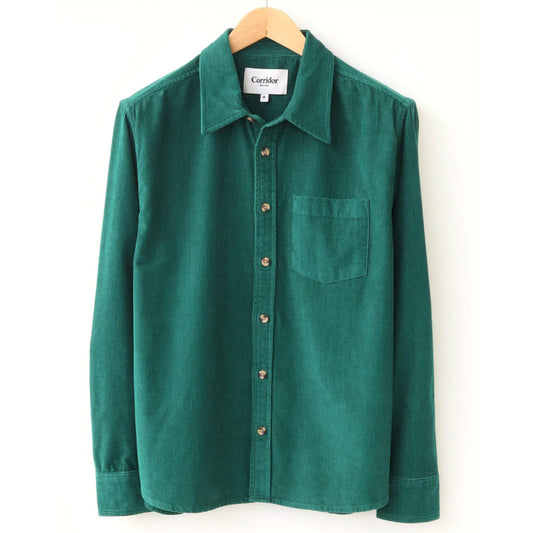 Corduroy L/S Shirt in Green