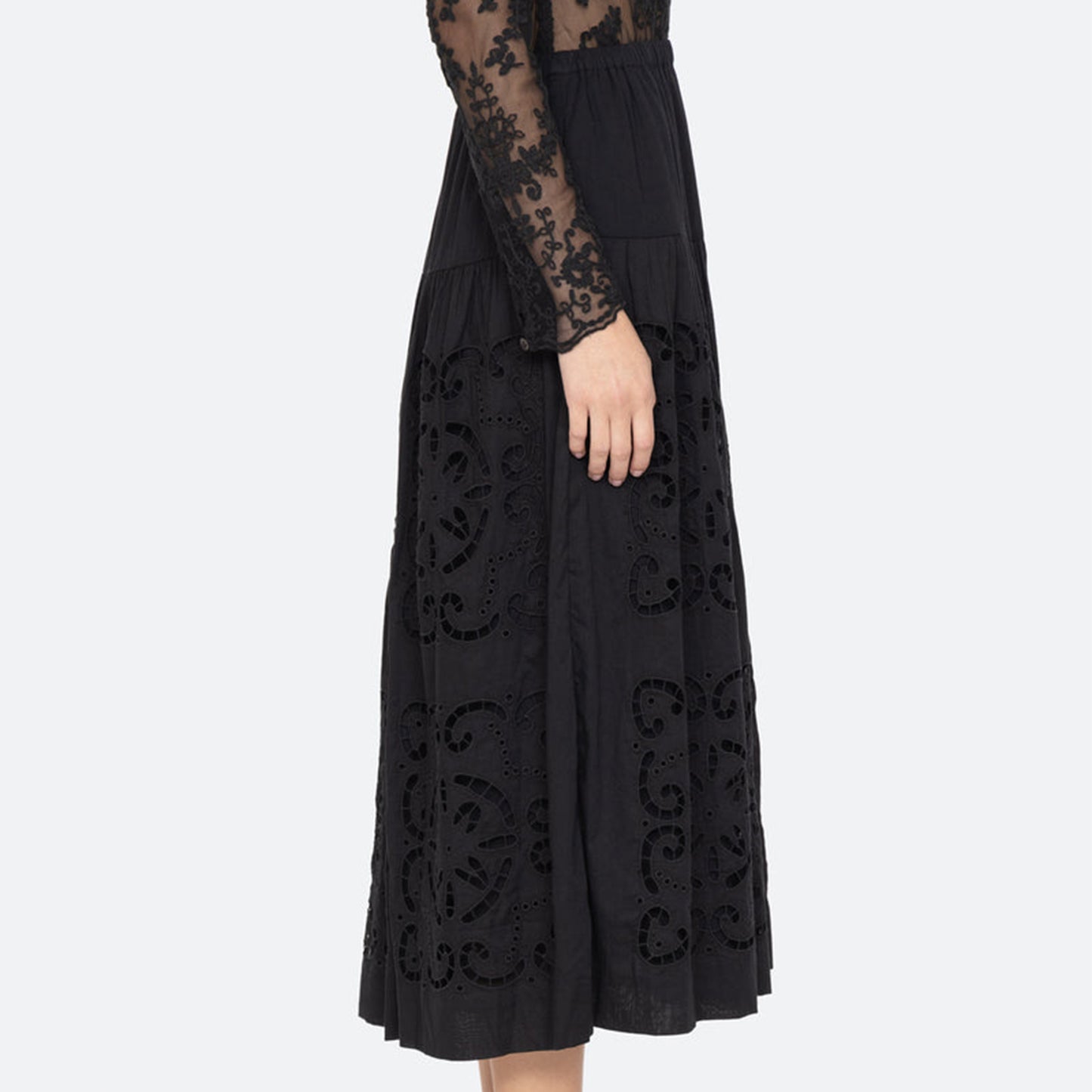 Dahlia Eyelet Skirt in Black