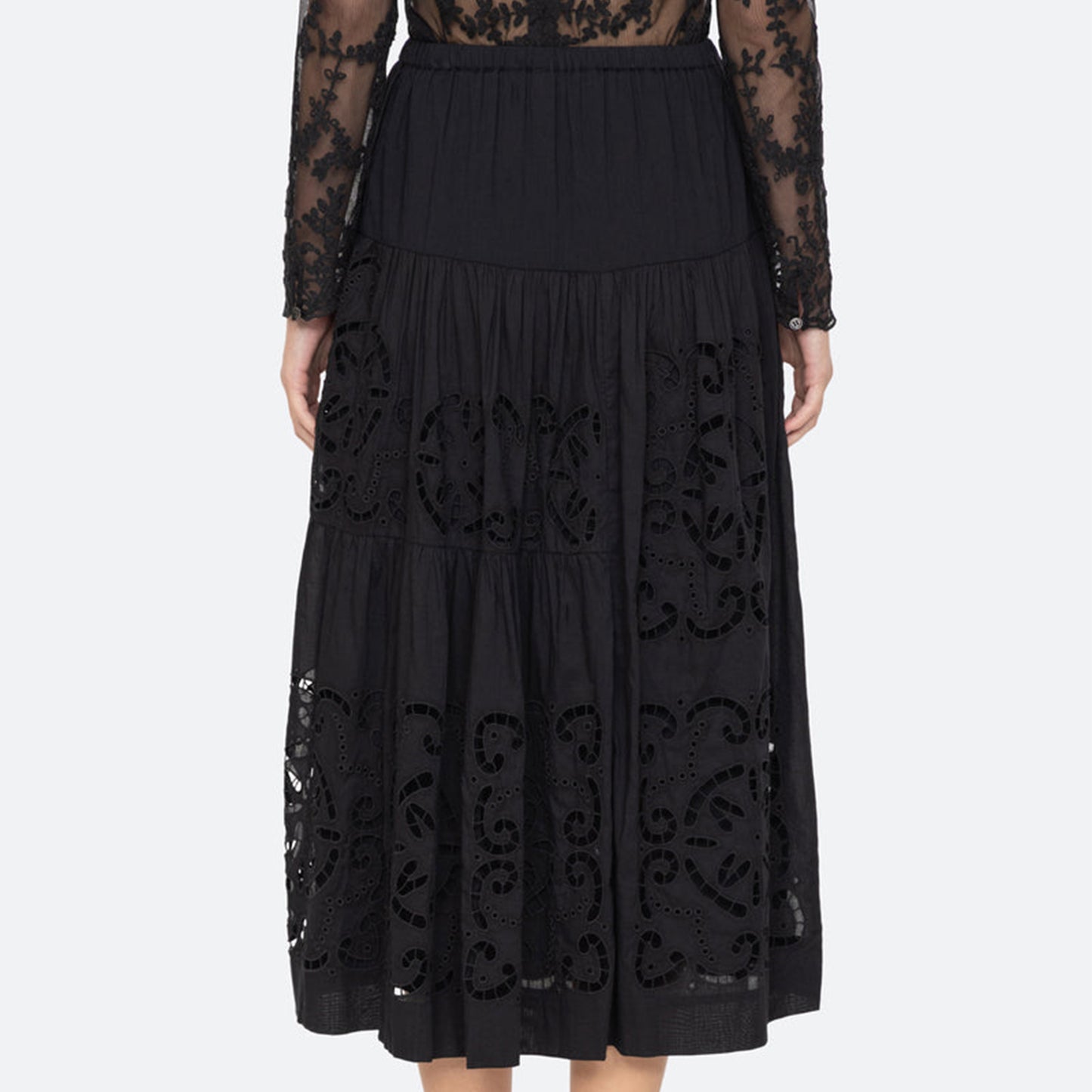 Dahlia Eyelet Skirt in Black