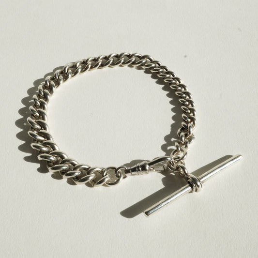 English Sterling Silver Fob Bracelet