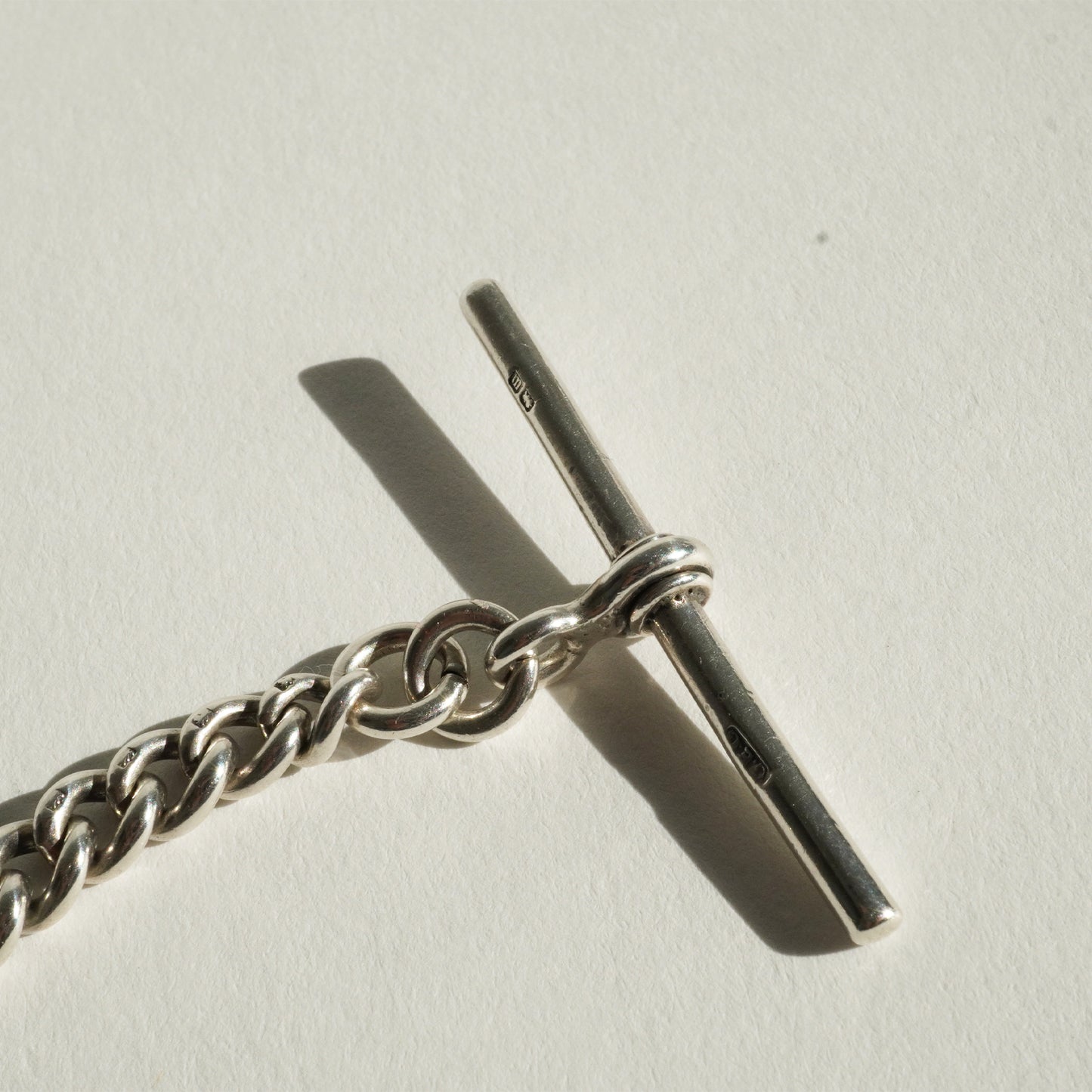 English Sterling Silver Fob Bracelet