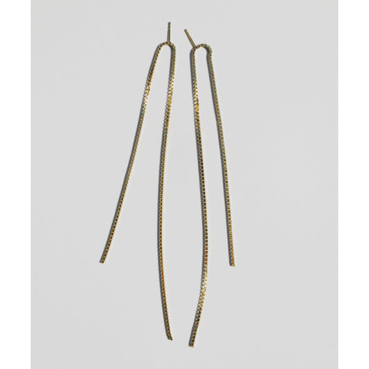 Gold Open Fringe Earrings