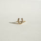 14k Pave Diamond Horseshoe Ring