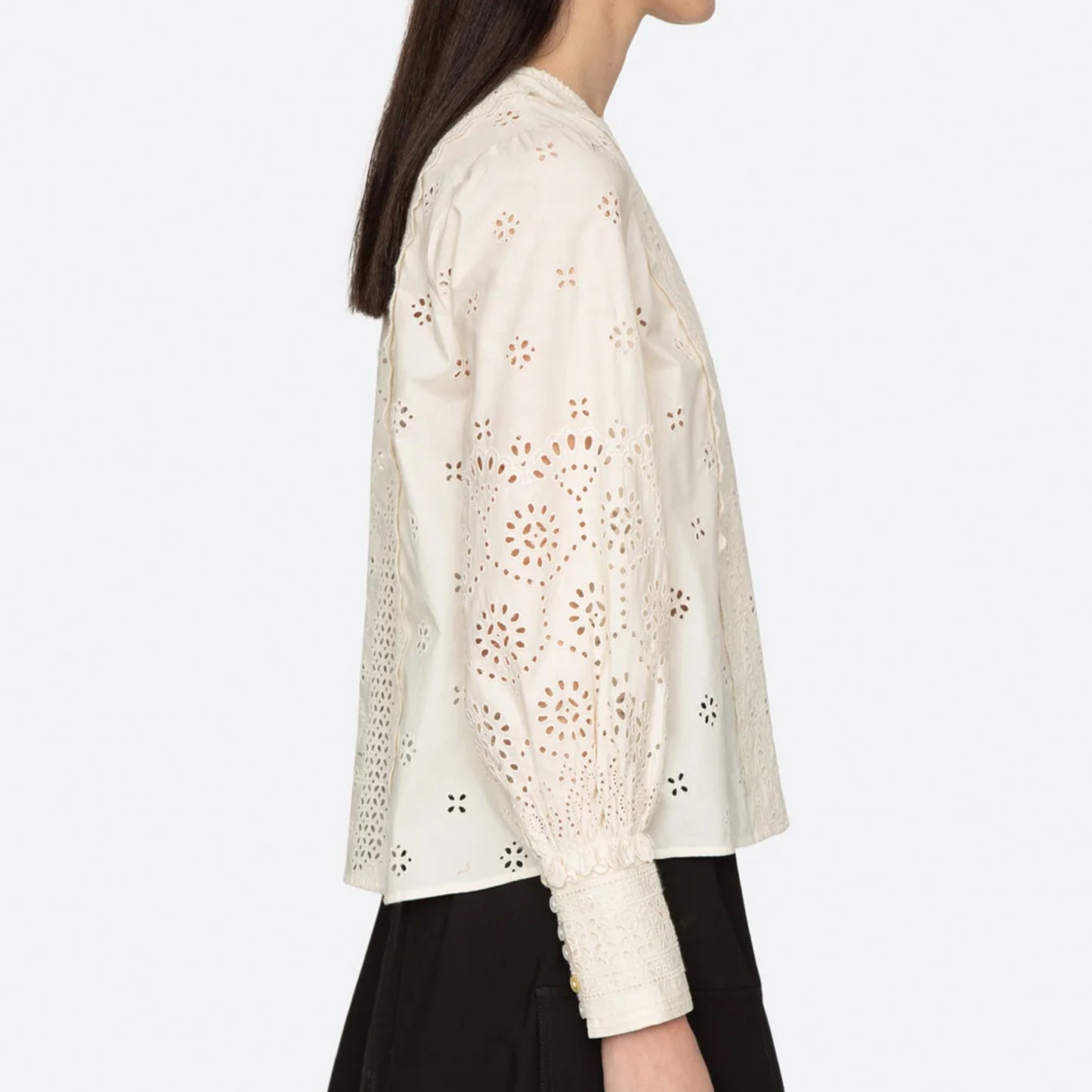 Lainey Embroidered Long Sleeve Top