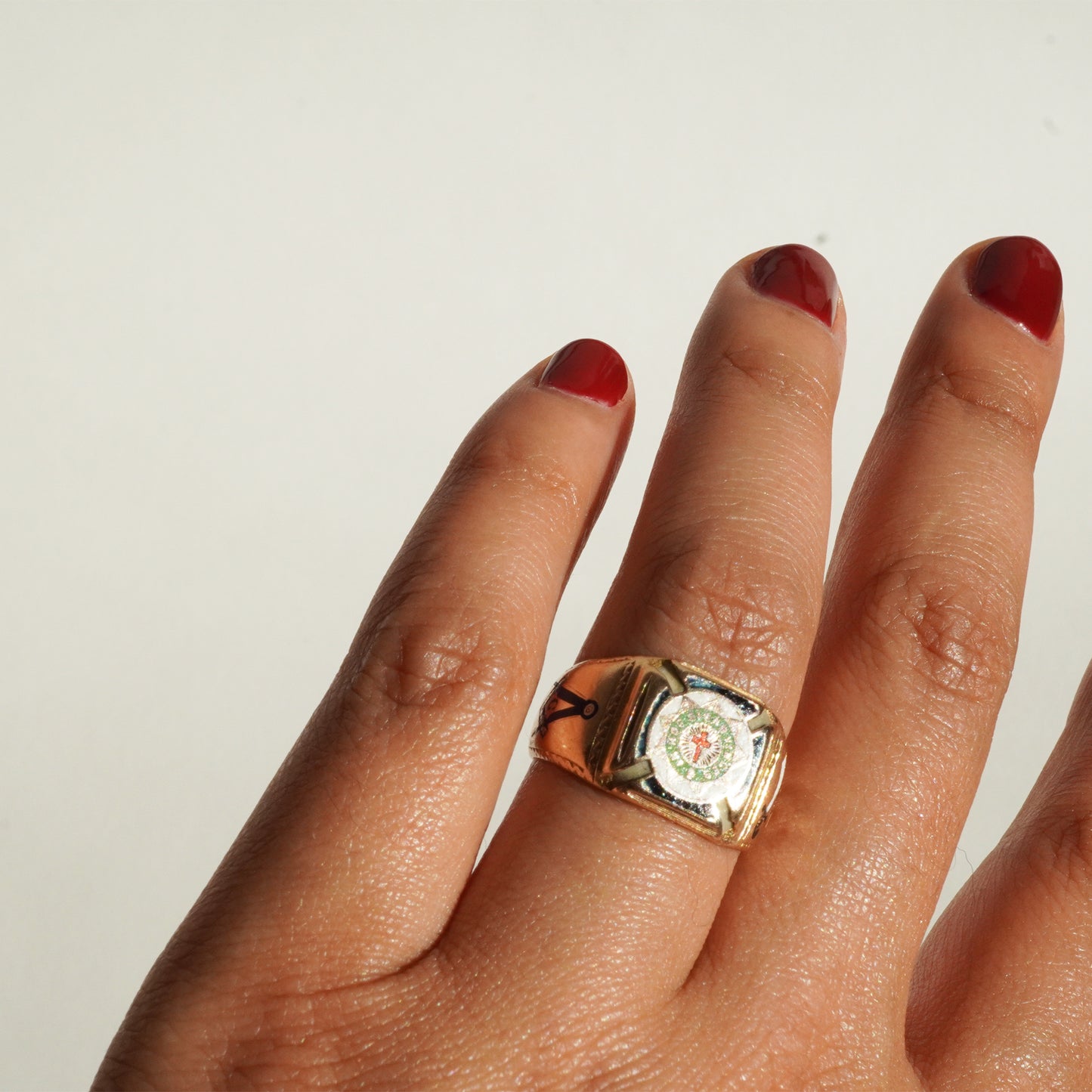 1915 Mason's Enamel Ring