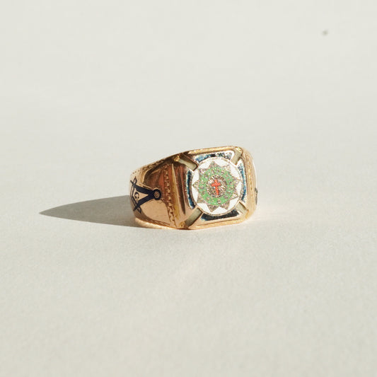 1915 Mason's Enamel Ring