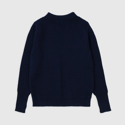 Navy Crewneck Sweater in Navy Blue