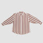 Loose Ole Shirt in Brown & White Stripe