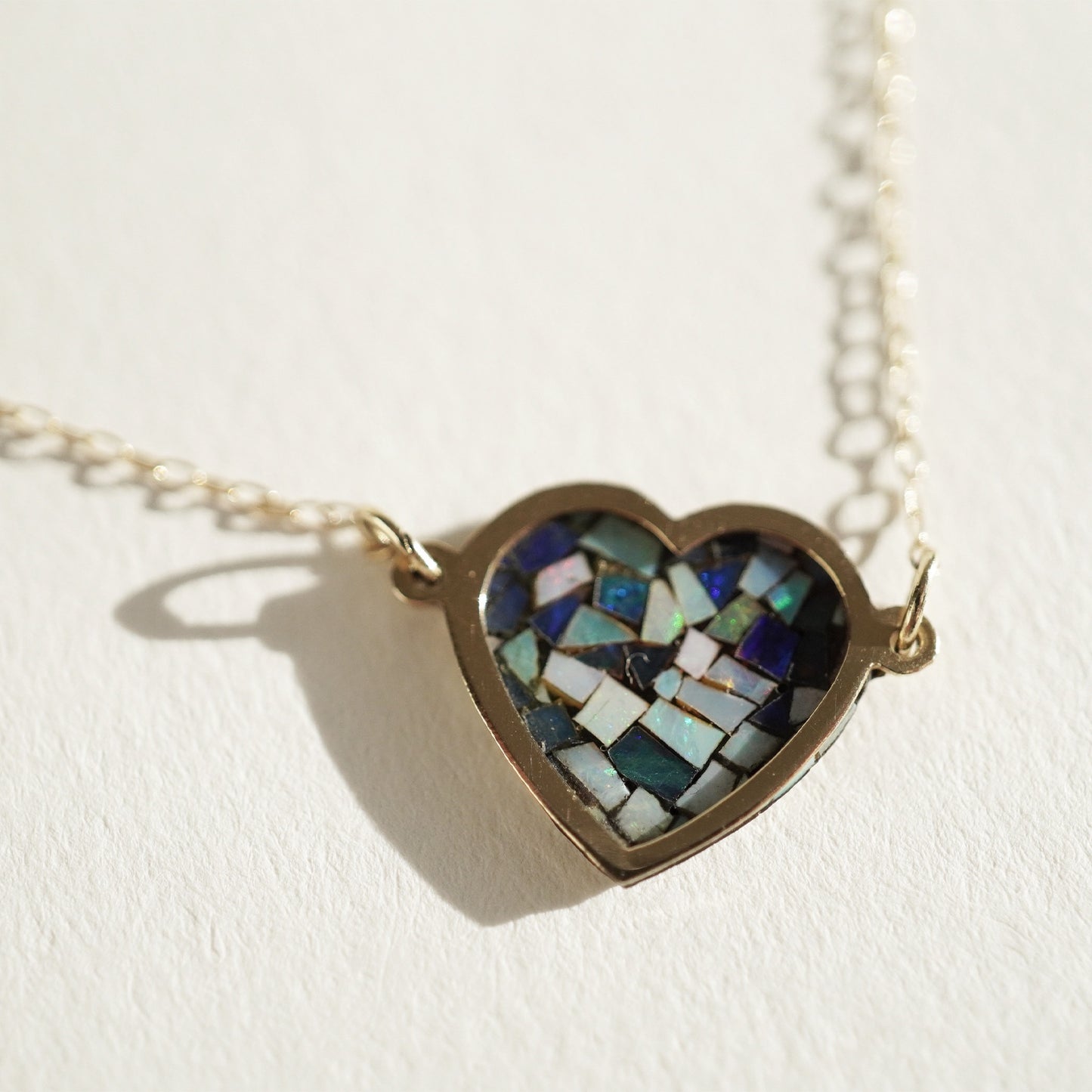 14k Opal Mosaic Necklace