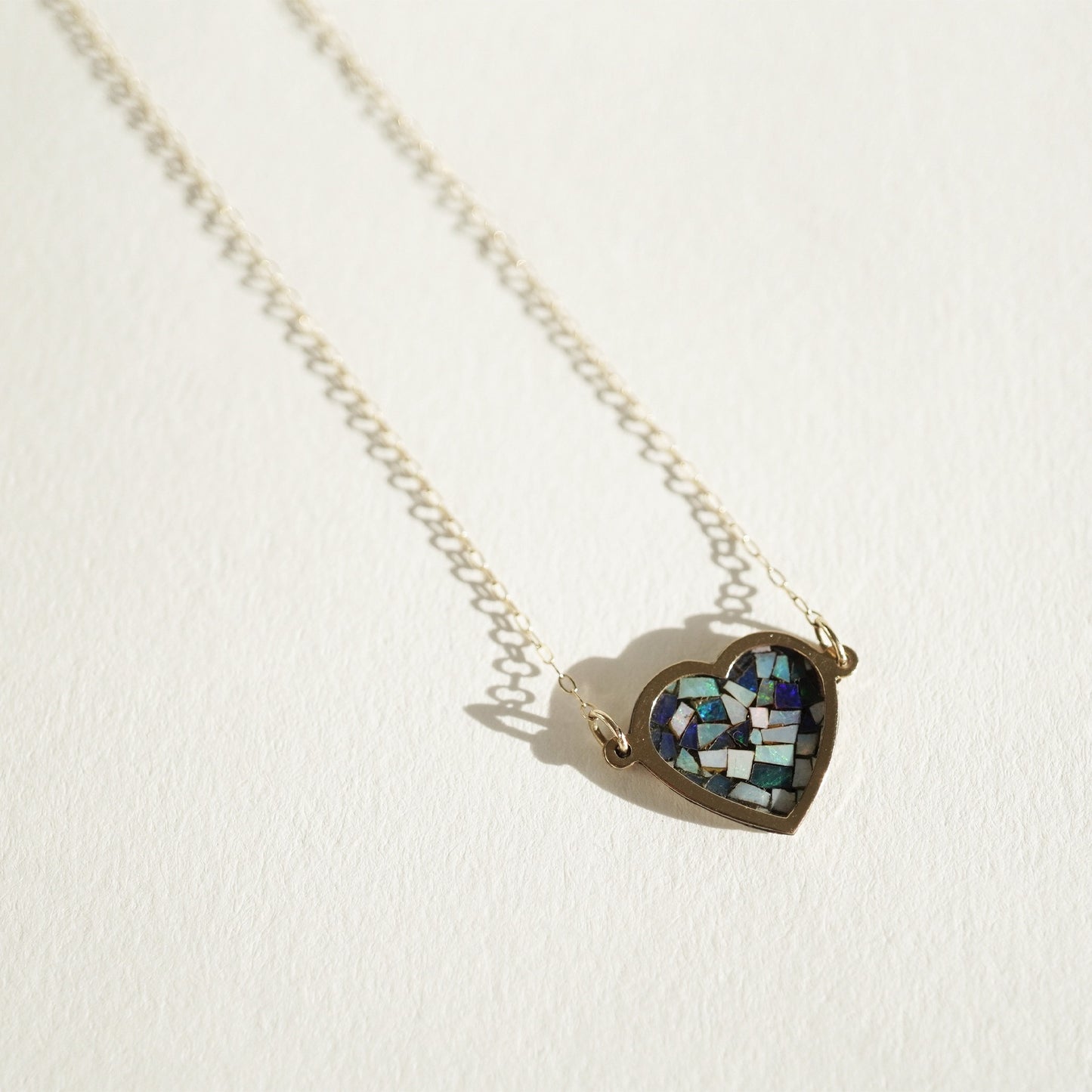 14k Opal Mosaic Necklace