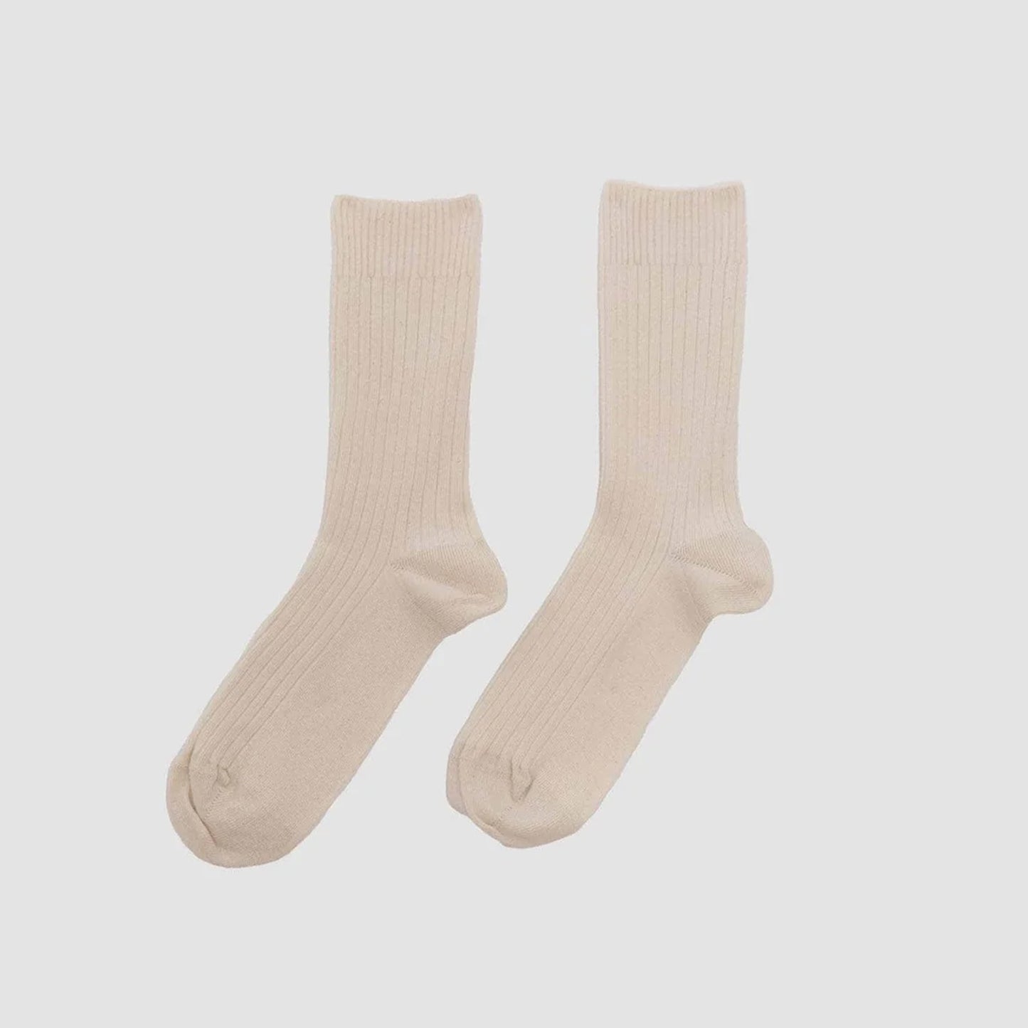 Rib Over Ankle Sock in Undyed
