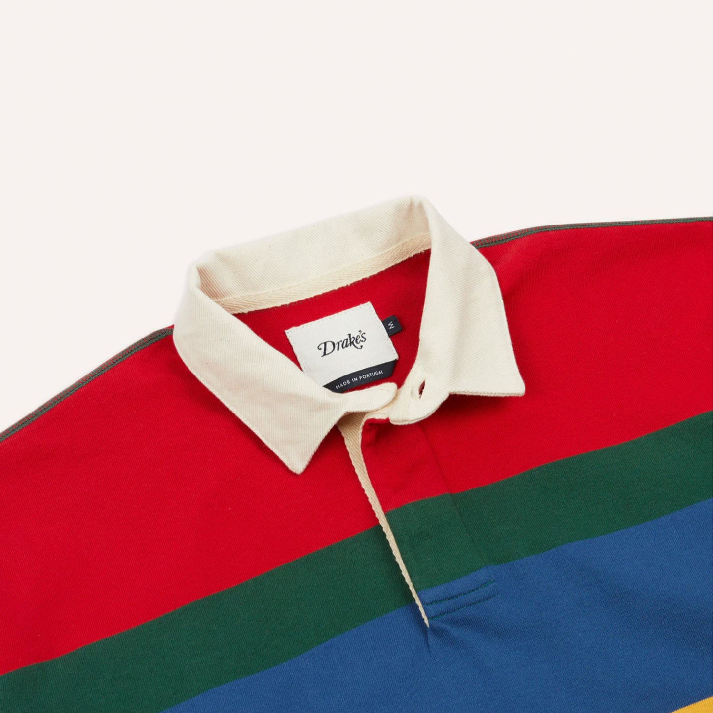 Cotton Rugby Shirt in Multi Stripe