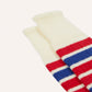 Striped Sport Sock in Ecru & Red