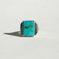 Vintage Square Cut Southwestern Turquoise Ring