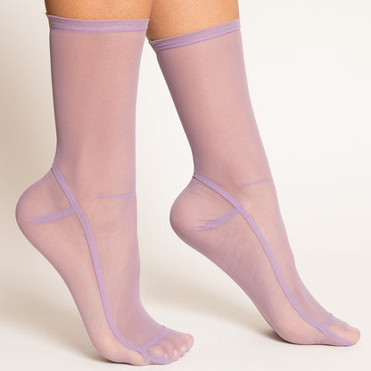 Mesh Socks in Solid Lavender