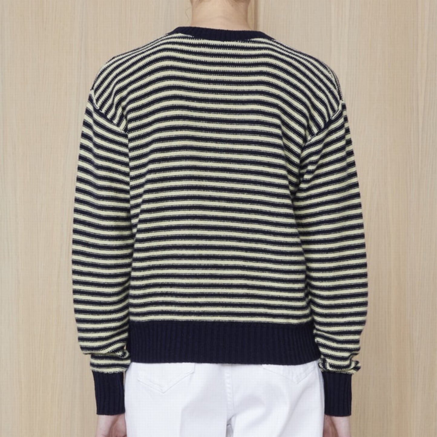 Thea Italian Wool Cashmere Stripe Sweater