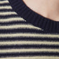 Thea Italian Wool Cashmere Stripe Sweater