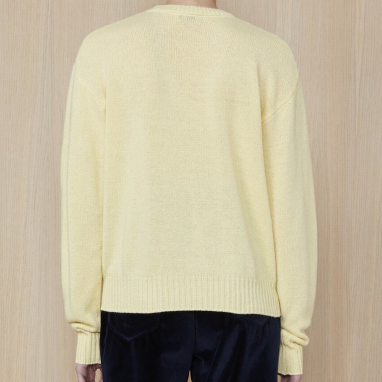 Thea Italian Wool Cashmere Sweater in Yellow