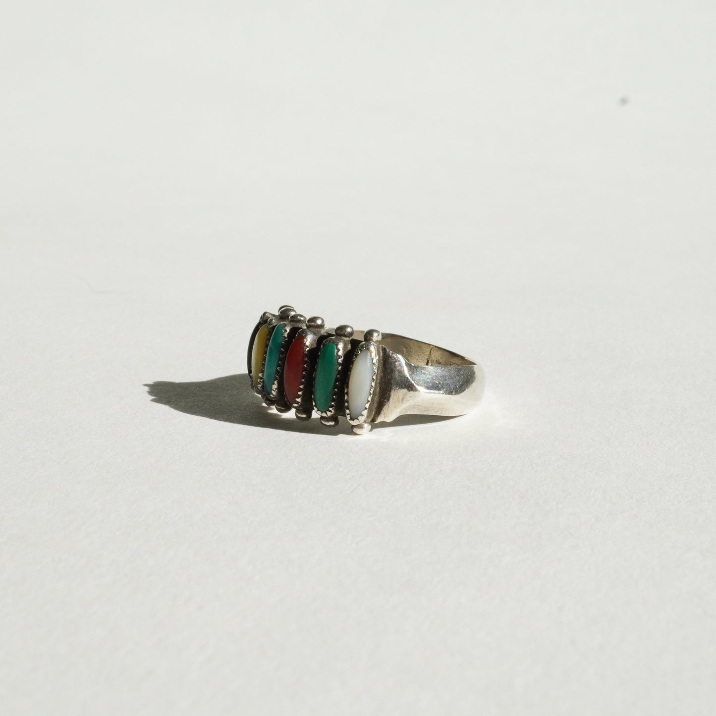 Vintage Zuni Multi Stone Petit Point Ring