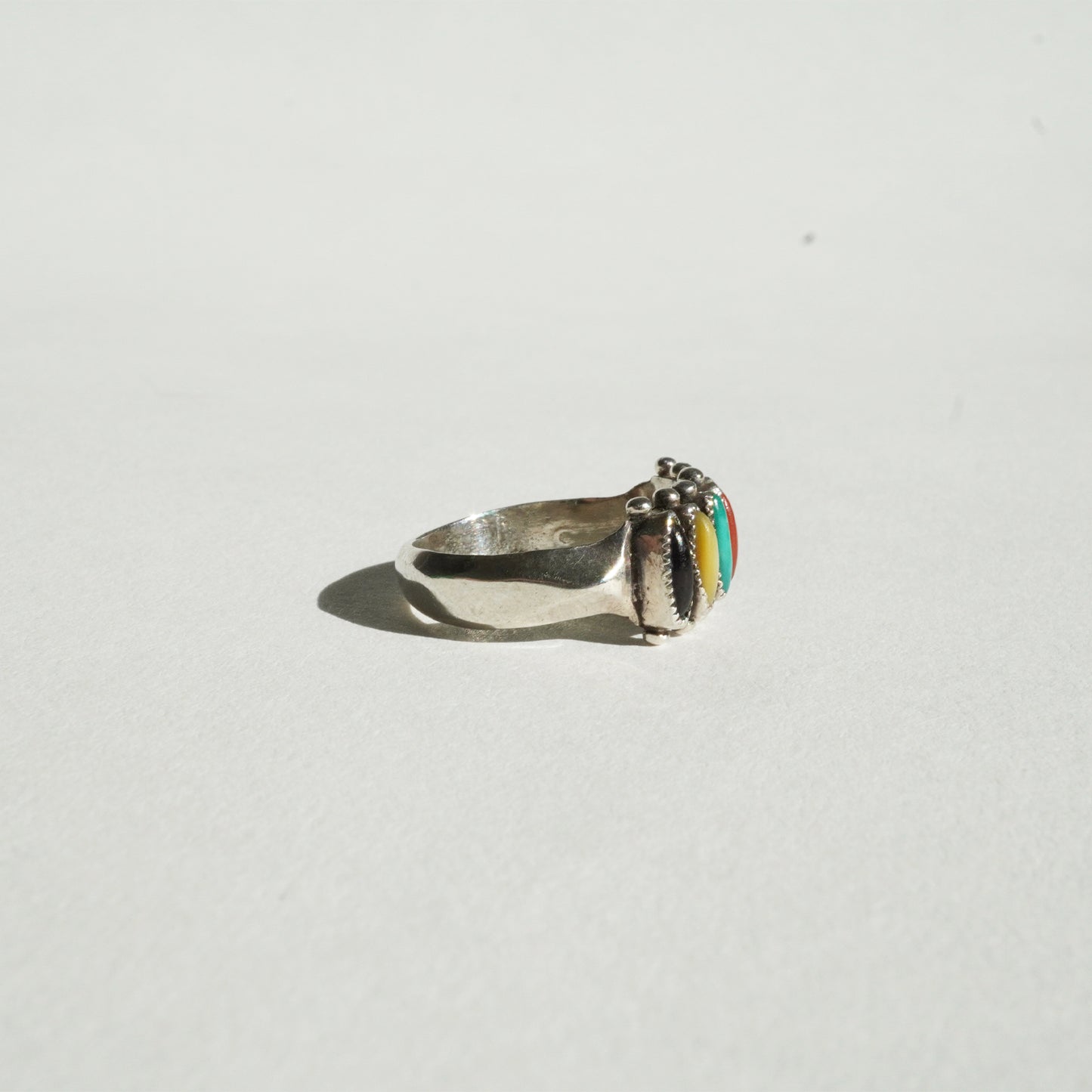Vintage Zuni Multi Stone Petit Point Ring